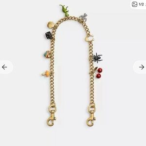 Coach Gold Strap with Colorful Charms